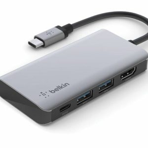 Belkin Multiport Hub - USB C 4-in1 med 100W PD laddningsport