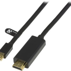 Deltaco Mini-DisplayPort till HDMI-kabe 2m - Svart