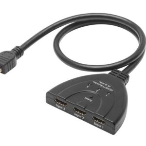 Kompakt automatisk 4K HDMI-switch 3-vägs